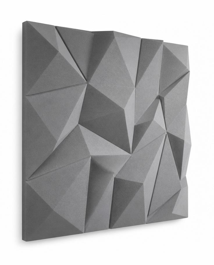Granite Diffuser — angular gray acoustic diffuser panel with geometric facets