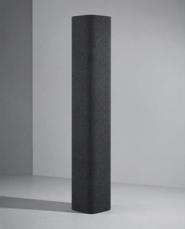 Pillar Absorb — dark charcoal tall acoustic column